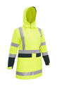 Bisley Womens Taped Hi-Vis Rain Shell Jacket #colour_yellow-navy