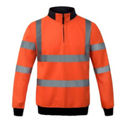 Future Garments Aqua Hi-Vis Quarter Zip Sweat Shirt En Iso 20471