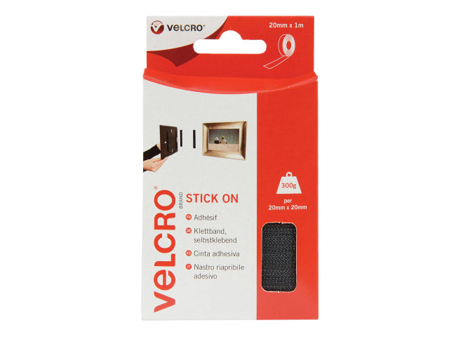 VELCRO® Brand VELCRO® Brand Stick On Tape 20mm x 1m Black