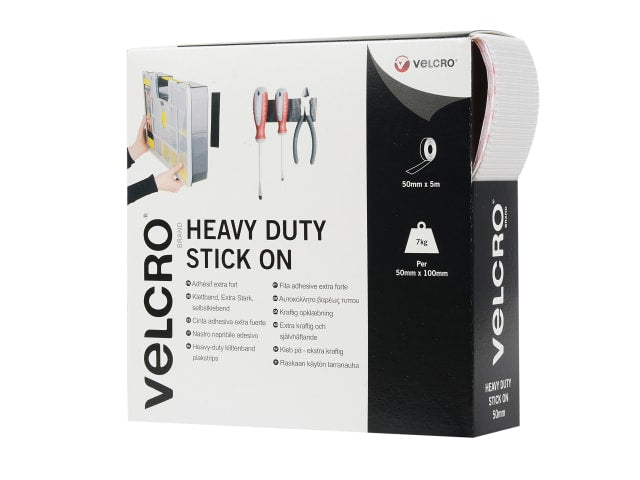 VELCRO® Brand VELCRO® Brand Heavy-Duty Stick On Tape 50mm x 5m White