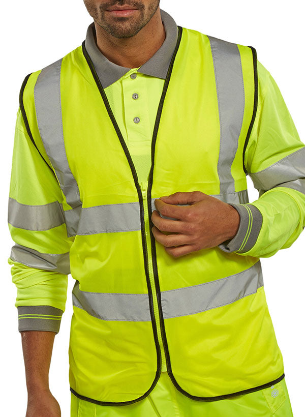 Beeswift Wceng Sat Yellow Zip Fasten S
