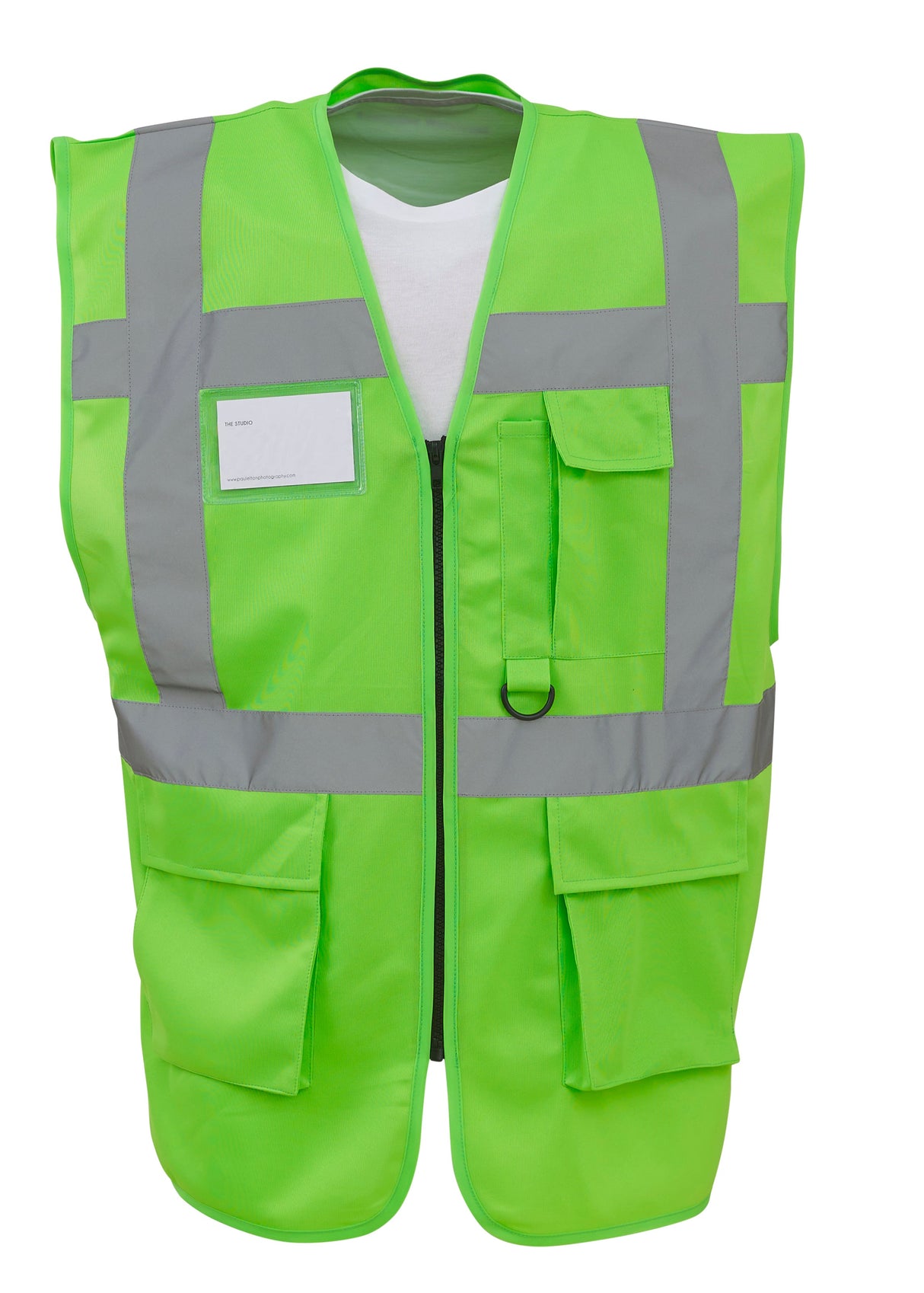 Yoko Multifunctional Executive Hi-Vis Waistcoat - Lime