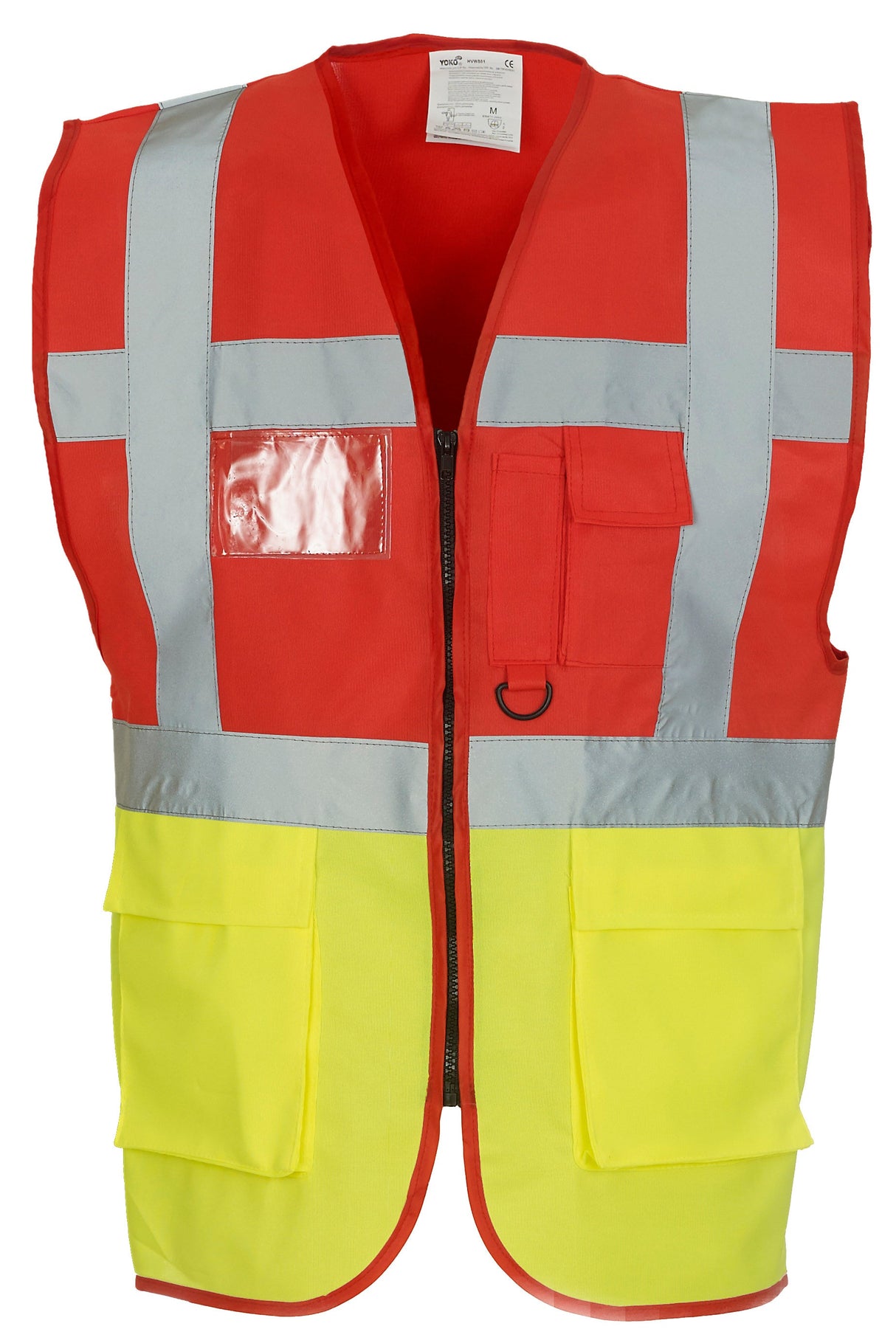 Yoko Multifunctional Executive Hi-Vis Waistcoat - Red/Yellow