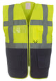 Yoko Multifunctional Executive Hi-Vis Waistcoat - Yellow/Navy