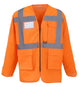 Yoko Hi-Vis Executive Long Sleeve Waistcoat