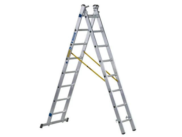 Zarges D-Rung Combination Ladder 3-Part 3 x 8 Rungs