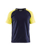 Blaklader T-Shirt 3515 #colour_navy-blue-hi-vis-yellow