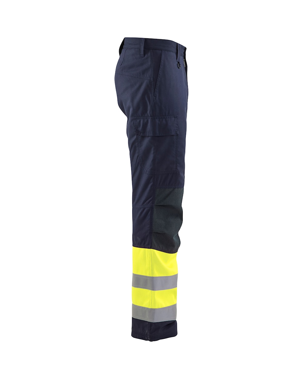 Blaklader Multinorm Winter Trousers 1869 #colour_navy-blue-hi-vis-yellow