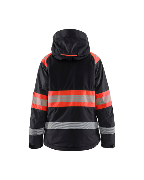 Blaklader Women's Winter Jacket Hi-Vis 4470 #colour_black_red-hi-vis