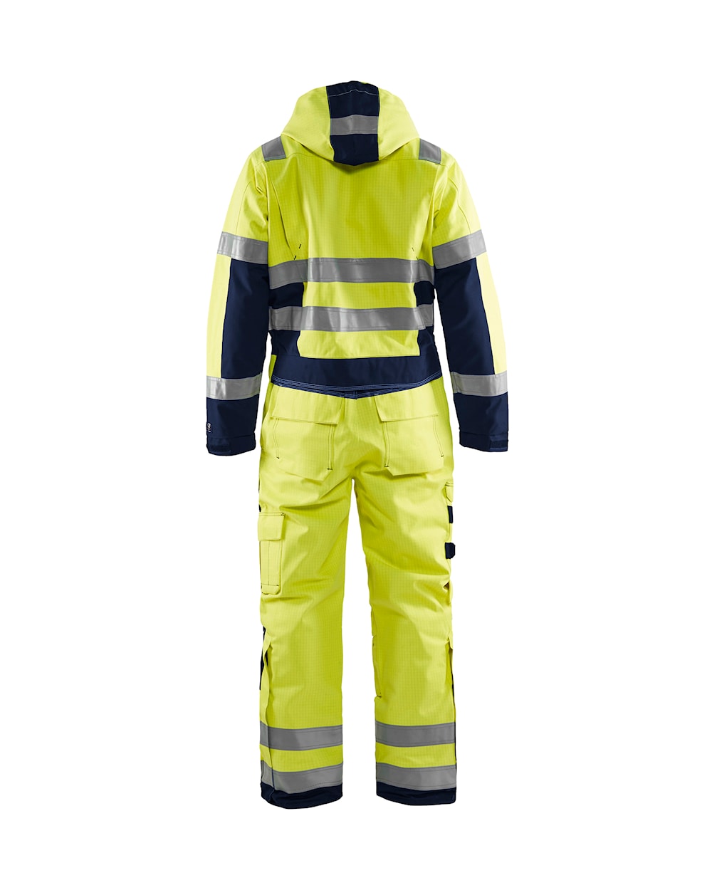 Blaklader Multinorm Winter Overall 6368 #colour_hi-vis-yellow-navy-blue