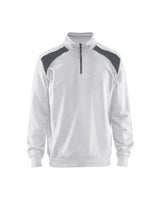 Blaklader Half-Zip 2-Tone Sweatshirt 3353 - White/Grey