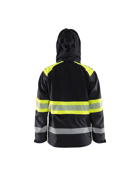 Blaklader Shell Jacket Hi-Vis 4420 #colour_black-hi-vis-yellow