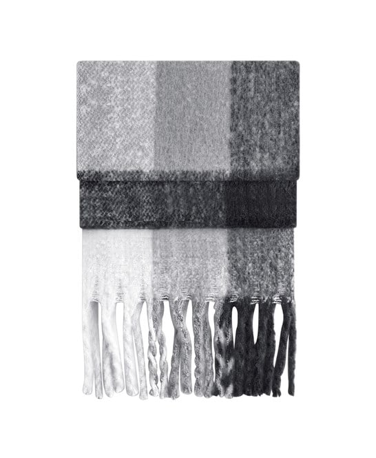 Beechfield B494R Fluffy Check Scarf