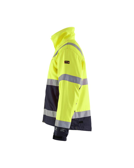 Blaklader Multinorm Winter Jacket 4069 #colour_hi-vis-yellow-navy-blue