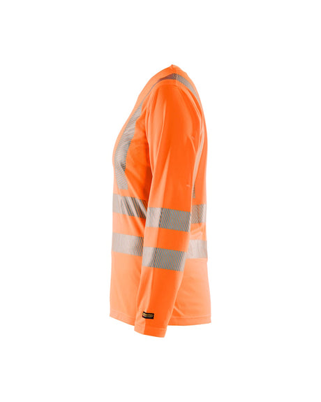 Blaklader Women's Hi-Vis T-Shirt Long Sleeve 3485 #colour_orange