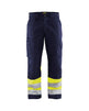 Blaklader Hi-Vis Trousers 1564 - Navy Blue/Hi-Vis Yellow