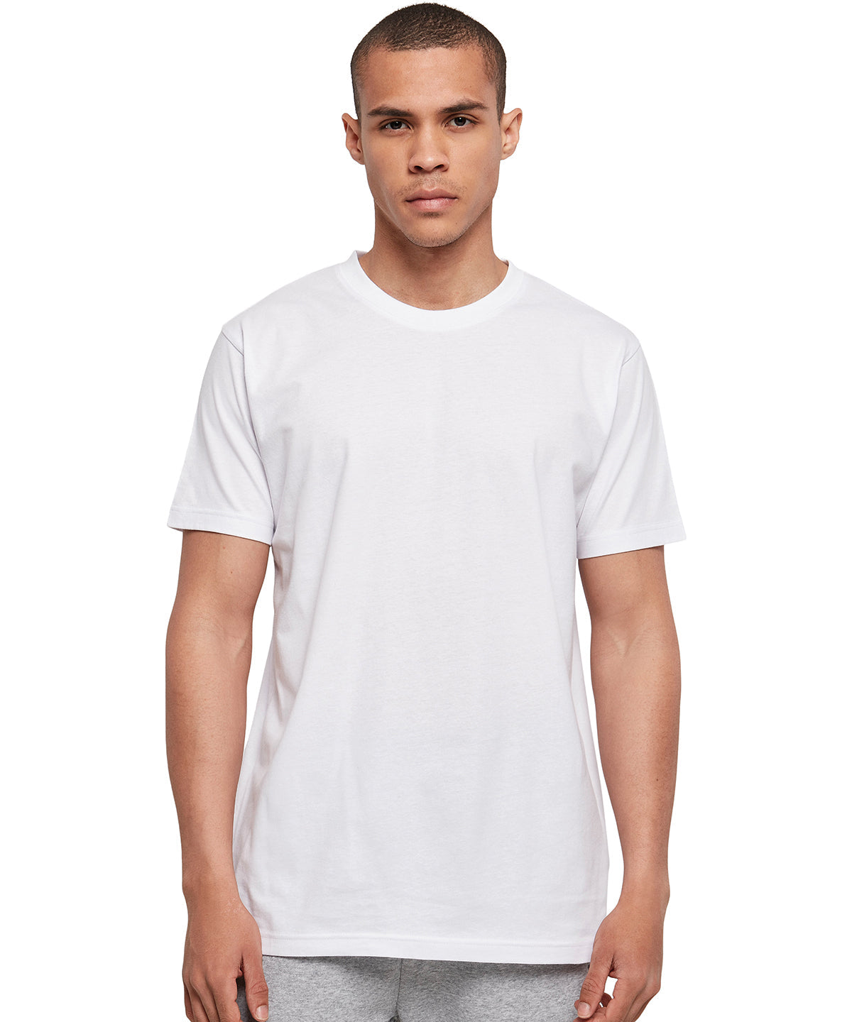 Build Your Brand Basic Basic Round Neck Tee - White