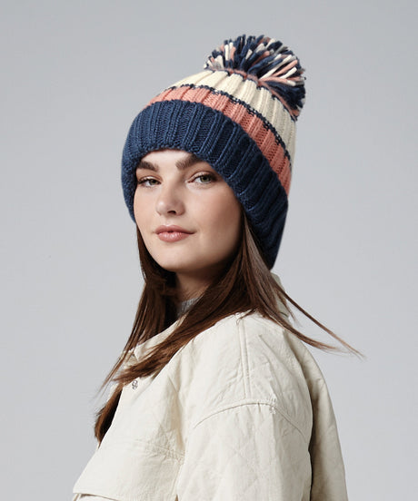 Beechfield Hygge Striped Beanie