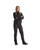 Blaklader Women's Sweatshirt with Full Zip 3394 #colour_black-hi-vis-yellow