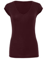 Bella Canvas Sheer Mini Rib V-Neck T-Shirt