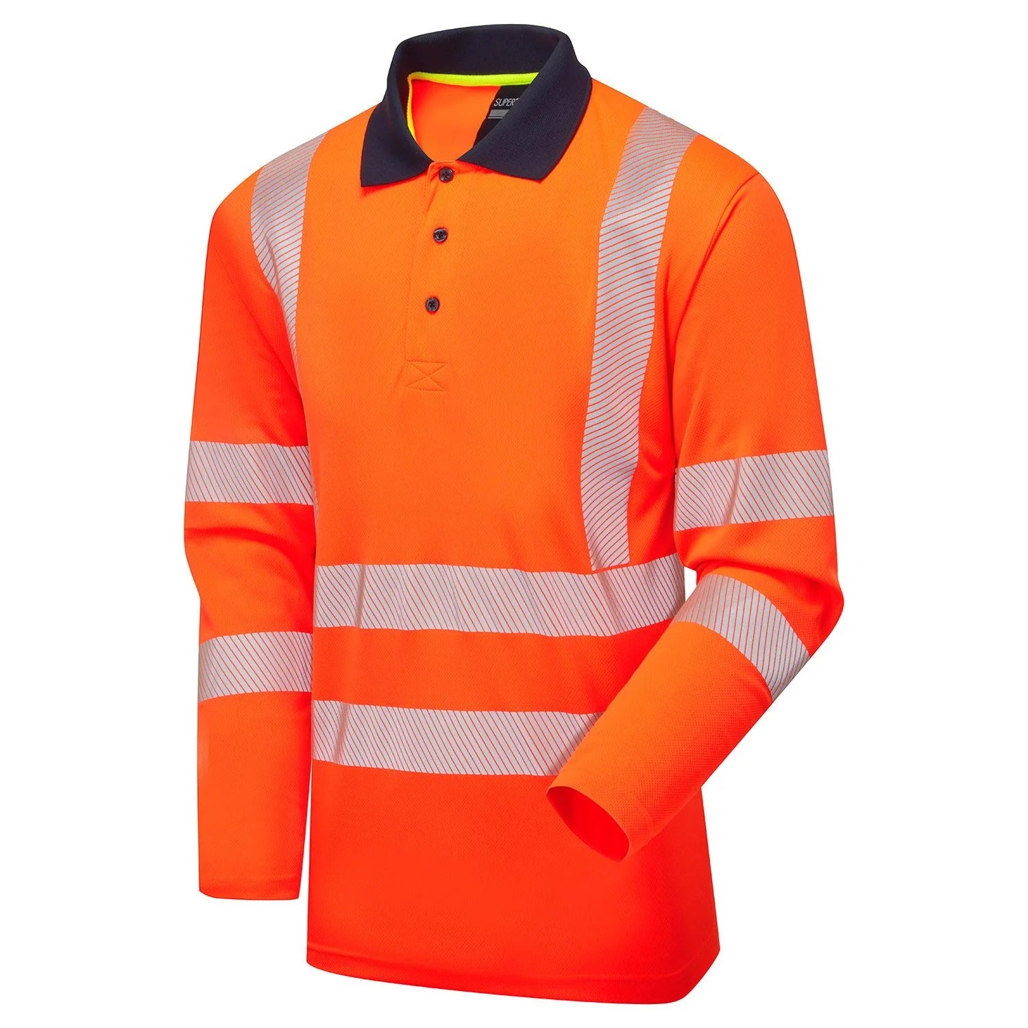 Supertouch Hi-Vis Eco Coolmax Long Sleeve Polo