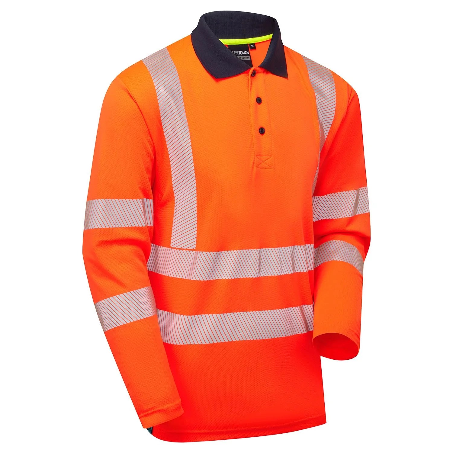 Supertouch Hi-Vis Eco Coolmax Long Sleeve Polo