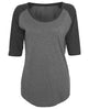 Build Your Brand Women's ¾ Contrast Raglan Tee