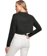 Build Your Brand Women's Terry Cropped Crew