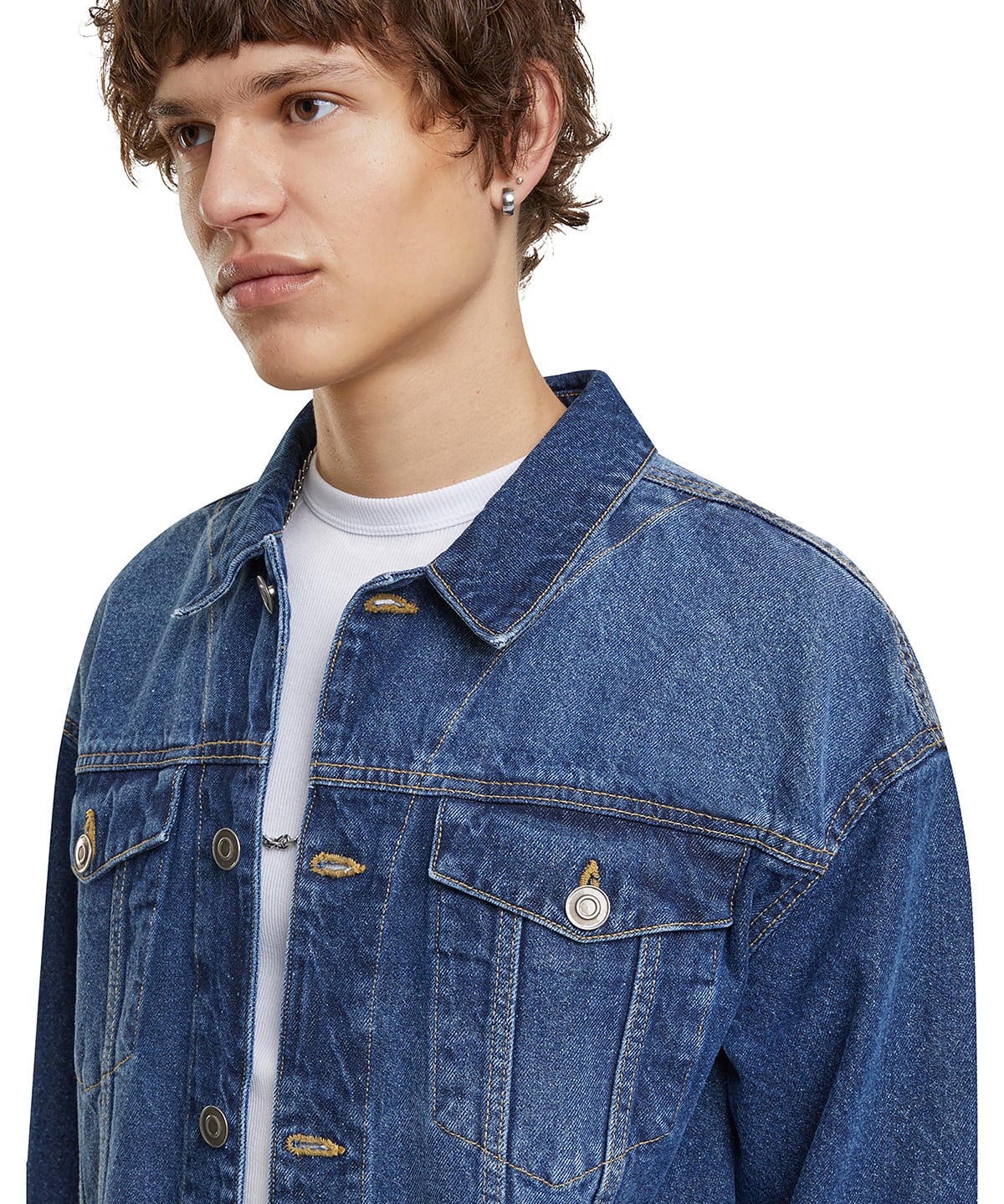 Build Your Brand BY312 Heavy Ounce Boxy Denim Jacket