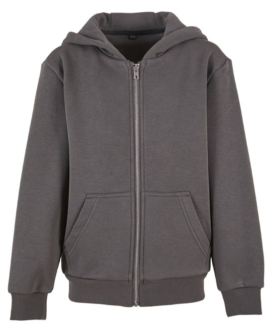 Build Your Brand BY316 Kids Fluffy Zip Hoodie