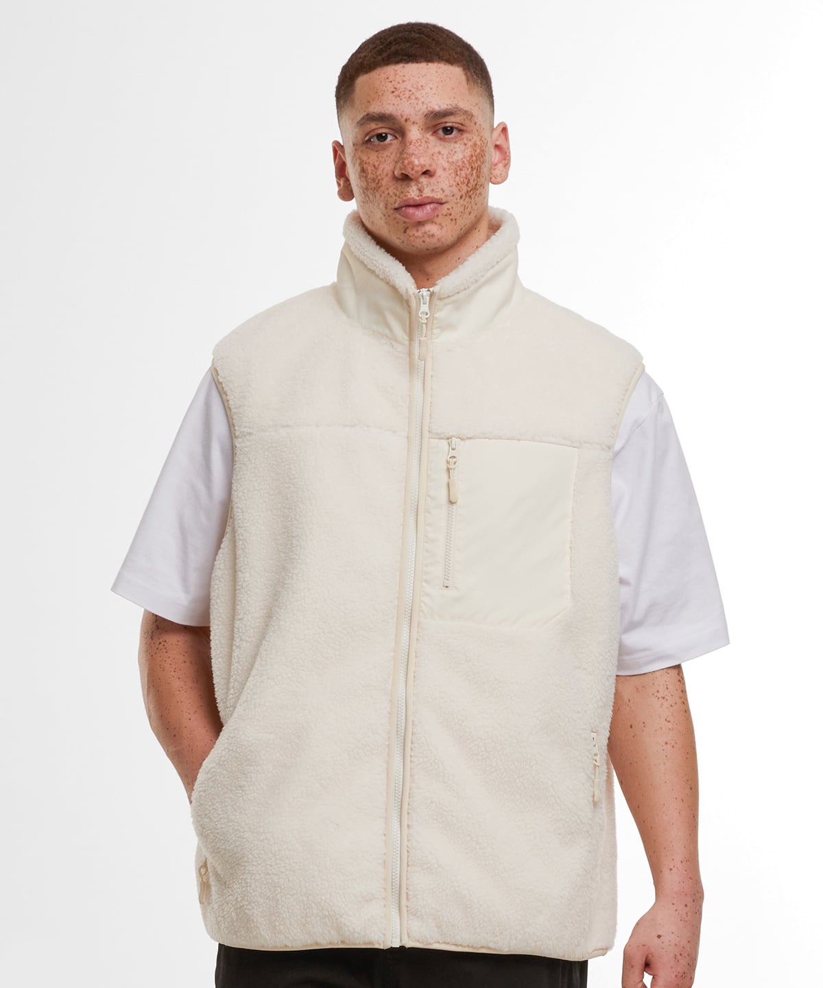 Build Your Brand BY407 Bonded Sherpa Vest