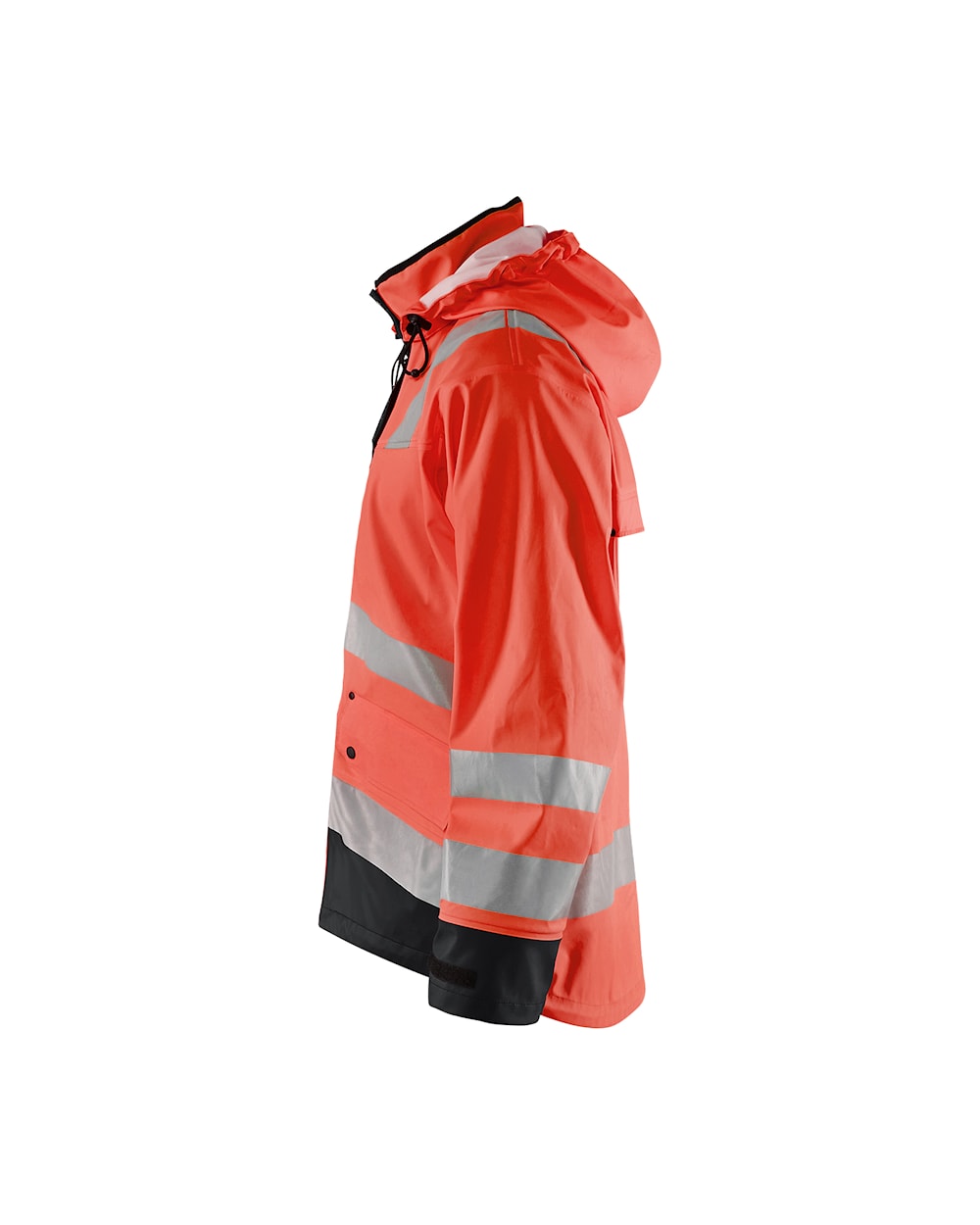 Blaklader Rain Jacket Hi-Vis Level 2 4302 #colour_red-hi-vis-black