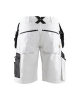 Blaklader X1500 Painters Shorts 1512 #colour_white-dark-grey