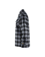 Blaklader Lined Flannel Shirt 3225 #colour_dark-grey-black