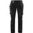 Blaklader Women's 4-Way Stretch Craftsman Trousers 7192 #colour_black-hi-vis-yellow