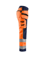 Blaklader Women's Hi-Vis Trousers 7156 #colour_orange-navy-blue