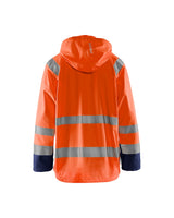 Blaklader Rain Jacket Hi-Vis Level 1 4323 #colour_orange-navy-blue