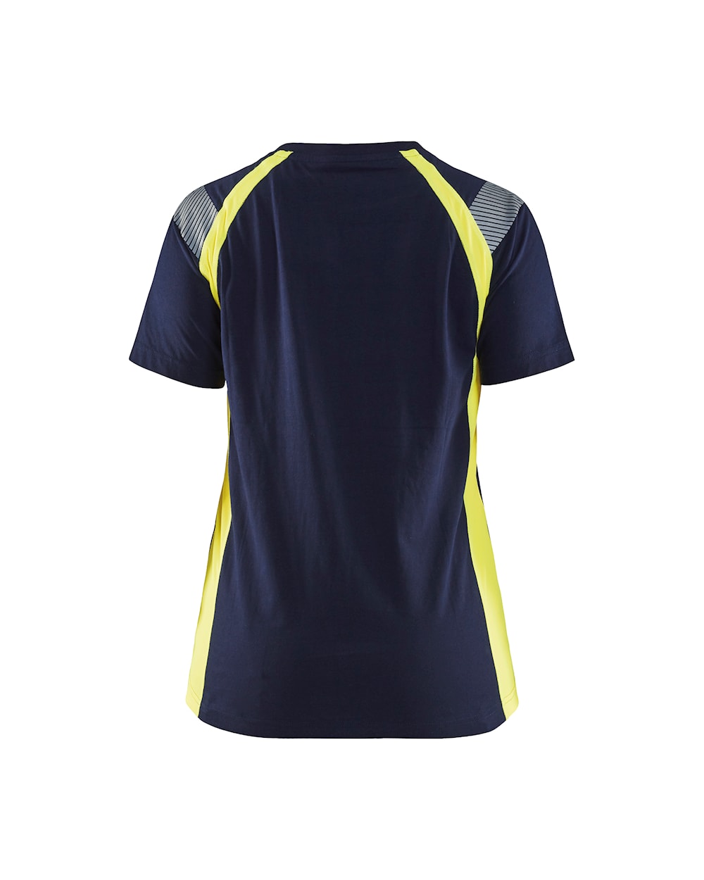 Blaklader Women's T-Shirt 3402 #colour_navy-blue-hi-vis-yellow