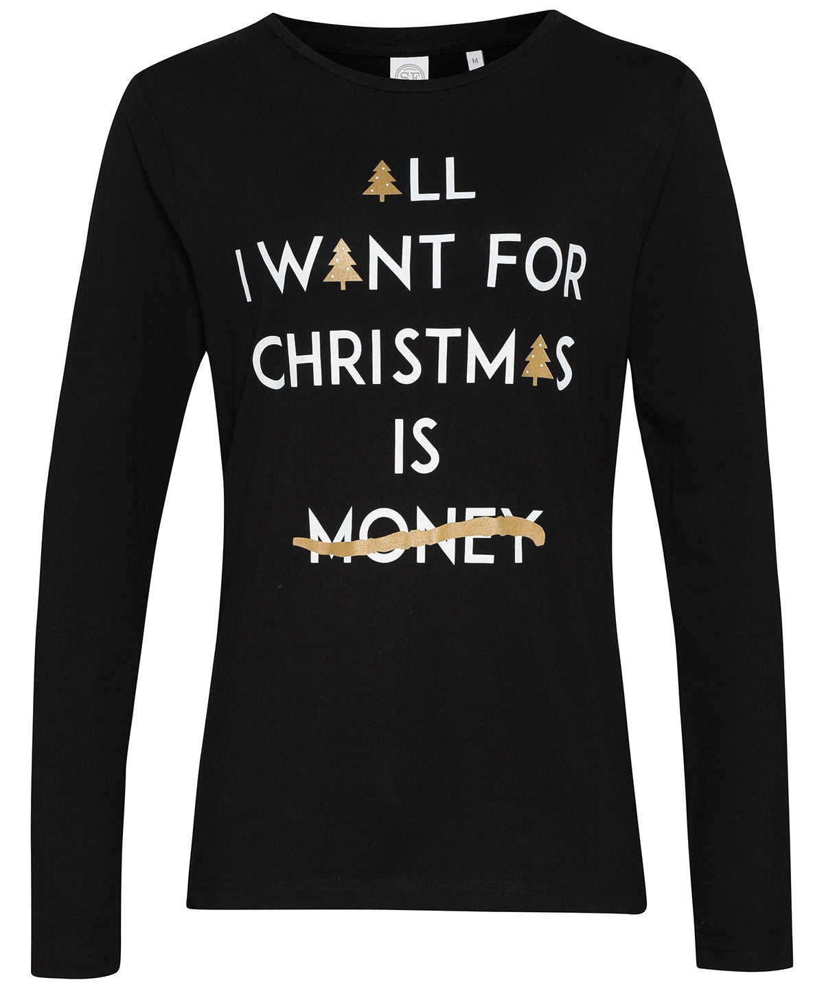 The Christmas Shop Personalisable "All I Want" Women's Long Sleeve Tee