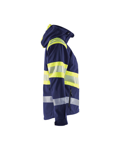 Blaklader Women's Softshell Jacket Hi-Vis 4404 #colour_navy-blue-hi-vis-yellow