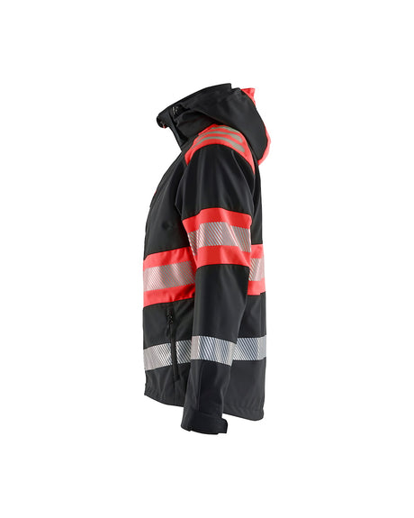 Blaklader Women's Softshell Jacket Hi-Vis 4404 #colour_black-red-hi-vis