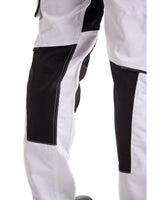 Blaklader Painters Trousers with Stretch 1096 #colour_white-dark-grey