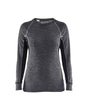 Blaklader Women's Underwear Top Warm 100% Merino 7200 #colour_mid-grey-black