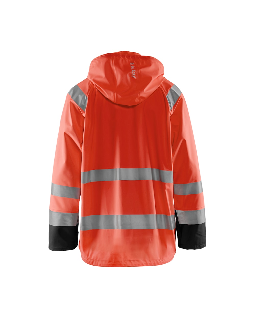 Blaklader Rain Jacket Hi-Vis Level 1 4323 #colour_red-hi-vis-black