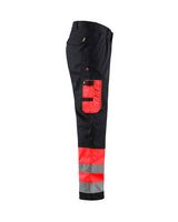 Blaklader Hi-Vis Trousers 1584 - Hi-Vis Red/Black