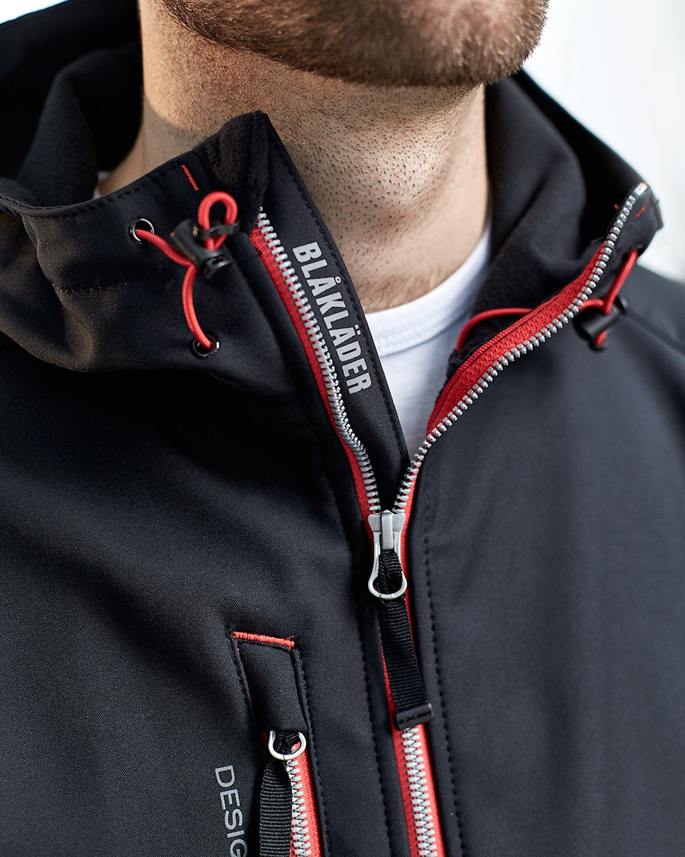 Blaklader Pro Softshell Jacket 4949 #colour_black-red