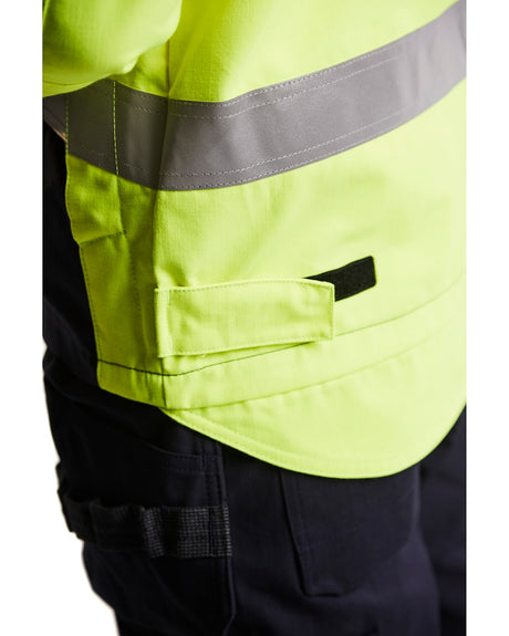 Blaklader Multinorm Inherent Jacket 4089 #colour_hi-vis-yellow-navy-blue