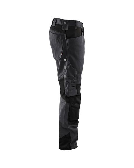 Blaklader Trousers without Nail Pockets 1556 #colour_mid-grey-black