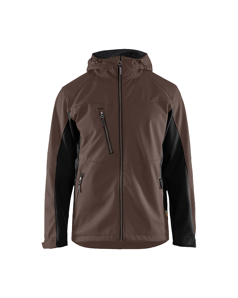 Blaklader Softshell Jacket with Hood 4753 #colour_brown-black