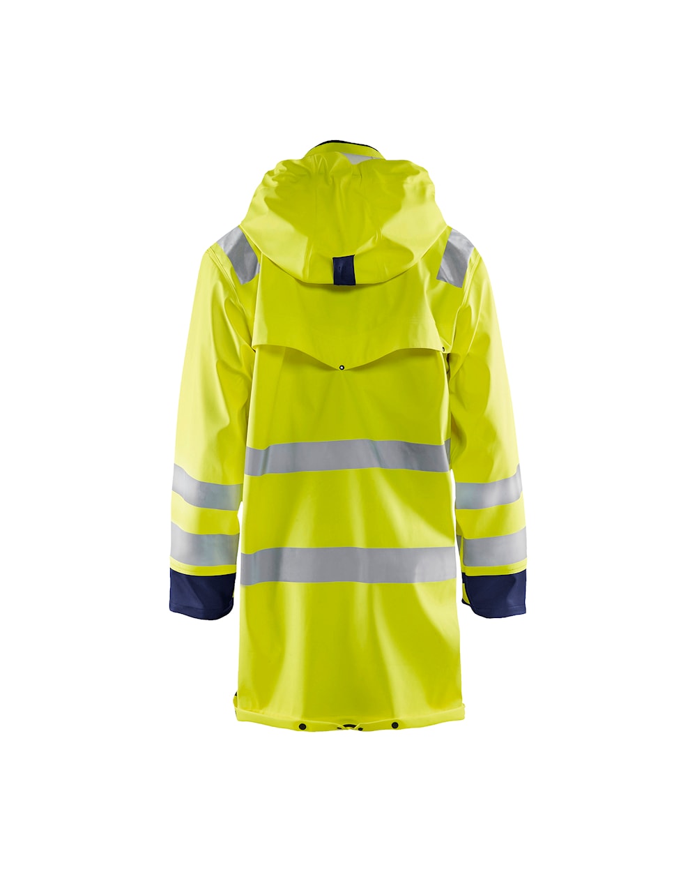 Blaklader Rain Coat Hi-Vis Level 2 4306 #colour_hi-vis-yellow-navy-blue